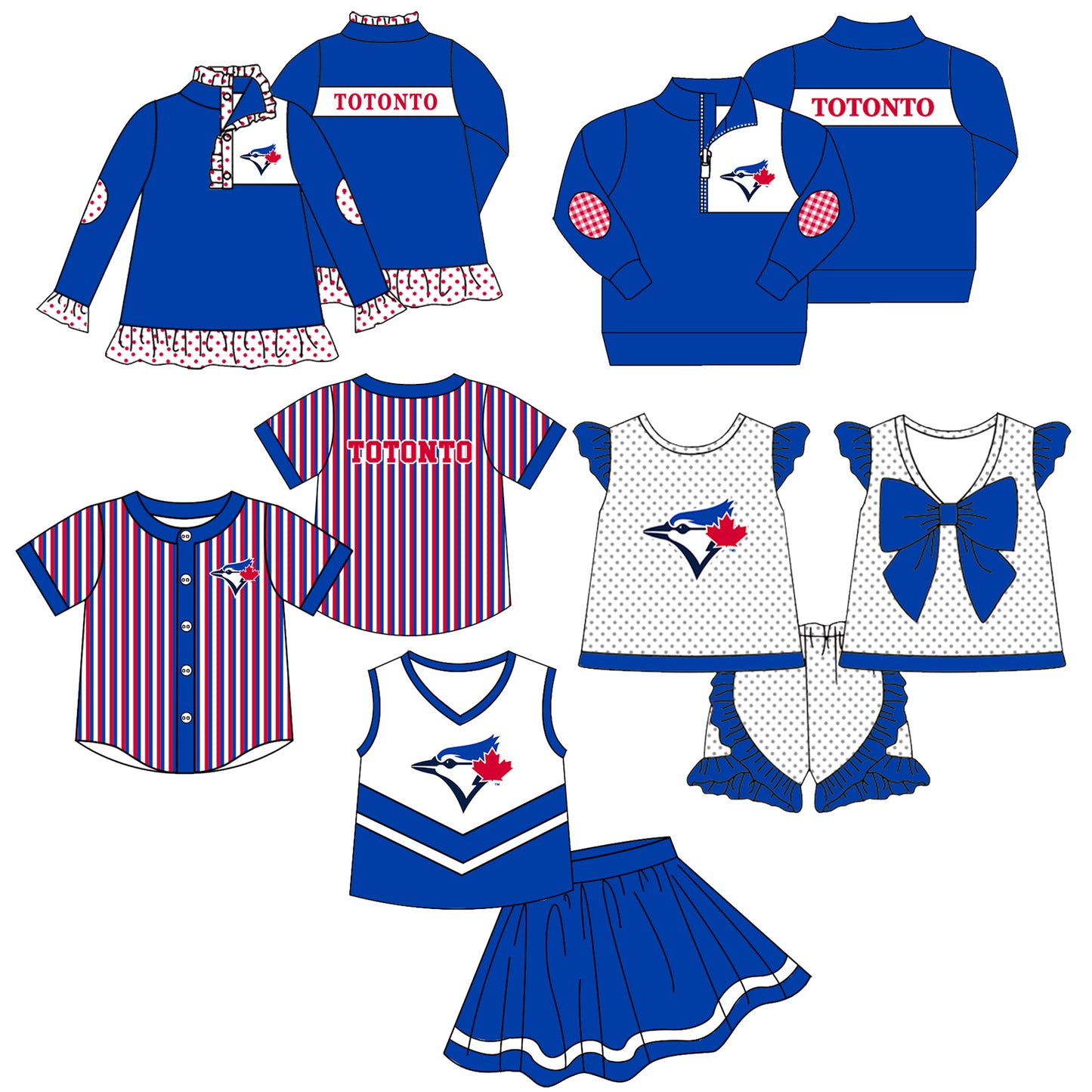 Custom moq 5 mix size milk silk summer teams Girls Long Sleeve Blue Top Matching Short Sleeve Set Boys Tops
