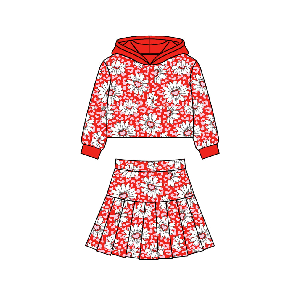 25.11.20 custom each style moq 5 eta 6-8week Sibling Sisters bow love baby girl long sleeve skirts sets 4 match family design