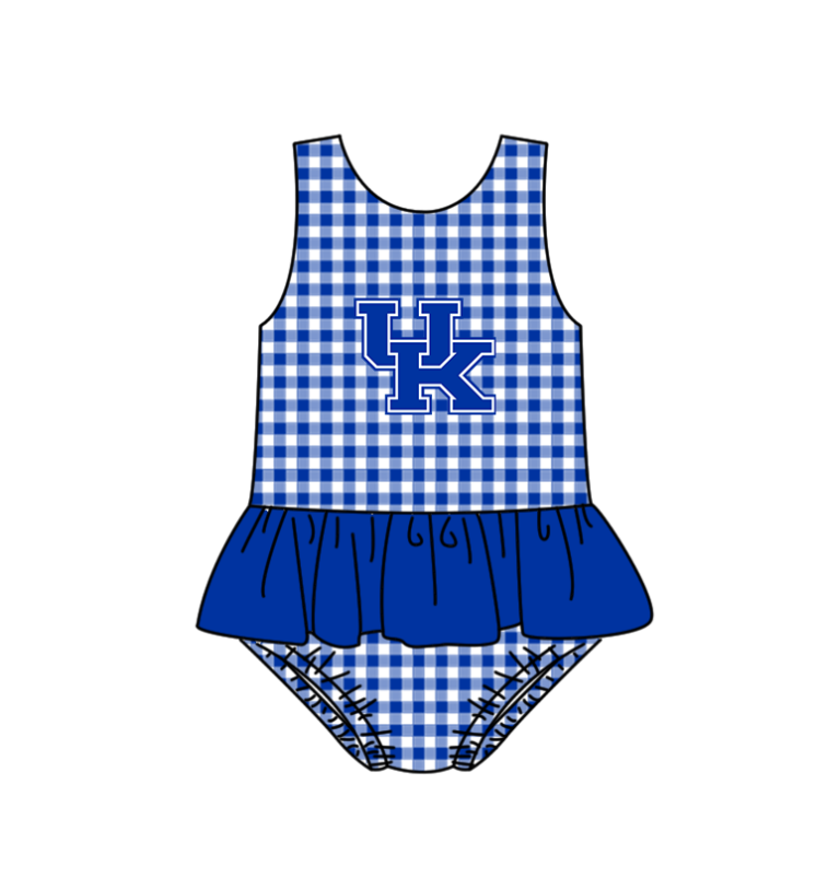 Custom moq 5 mix size milk silk summer teams Baby Girl Blue Two-Piece Swimsuit Set One Piece Swimsuits Boys Swim Trunks