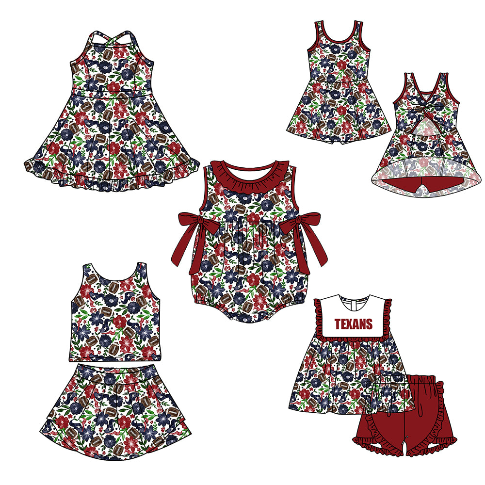 Custom moq 5 mix size milk silk summer teams Baby Girl Sleeveless Top And Red Shorts Set Sleeveless Skirt Set Yoga Dress Romper