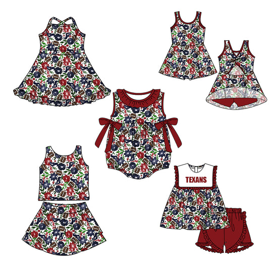 Custom moq 5 mix size milk silk summer teams Baby Girl Sleeveless Top And Red Shorts Set Sleeveless Skirt Set Yoga Dress Romper