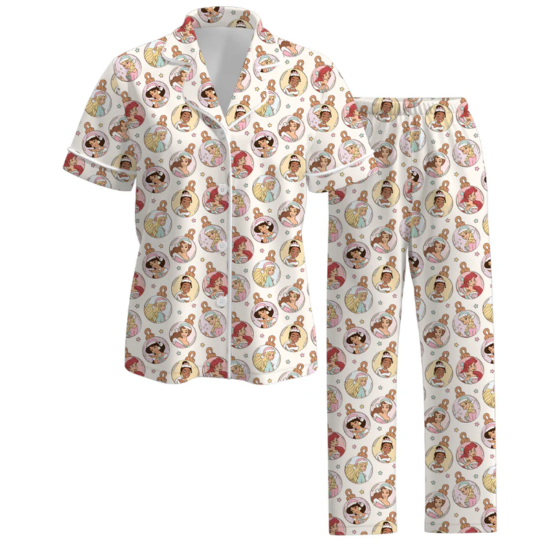 Custom moq 5 each style eta 6-7weeks Christmas baby girl short sleeve pant sets and long sleeve pants sets and dress and adult set