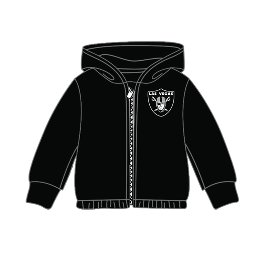 Custom moq 5 mix size milk silk baby girls clothes team black hooded long sleeve top-25.8.2