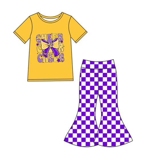 Custom moq 5 mix size eta 6-8weeks milk silk summer teams yellow purple baby girl clothes short sleeve pants sets-25.10.24