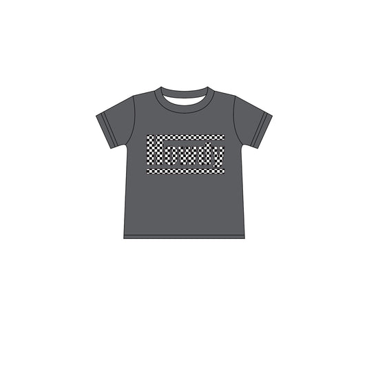 10.18 custom each style moq 5 eta 4-6week baby boys clothes MAMA dark gray short sleeve top