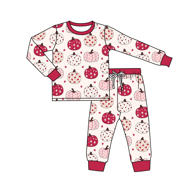 8.6 custom each style moq 5eta 4-6week Sibling Sister pumpkin rose red baby girls sets and rompers match family design