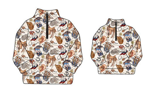25.8.21 custom each style moq 5eta 4-6week Sibling Sister boot hat long sleeve top and adult top match design