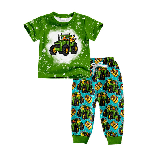 9.24 custom each style moq 5eta 4-6week baby boys clothes green short sleeve pants sets
