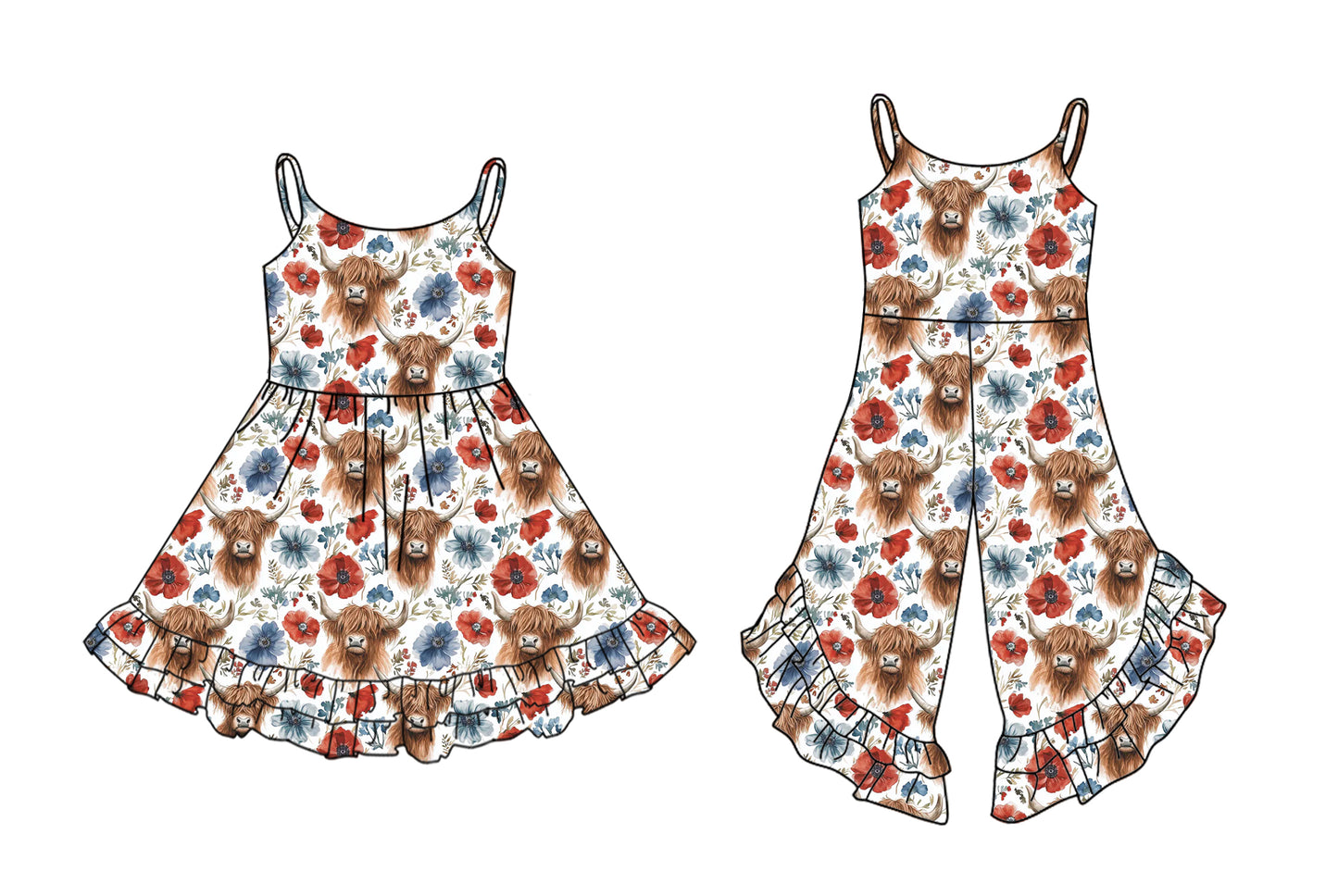 2.26 custom each style moq 5eta 4-6week Sibling Sister alpine head floral baby girl dress and jumpsuit match family design