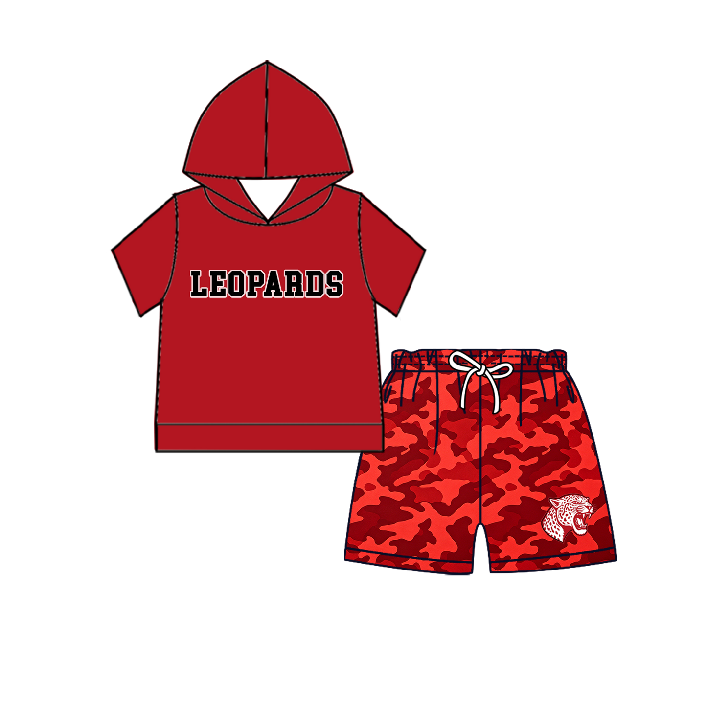 custom moq 5 mix size MSD070706 Baby Kids Short Sleeve Hooded Top Elastic Waist Shorts Clothes Set