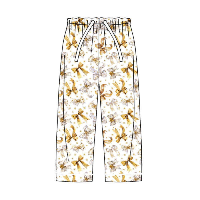 7.27 custom each style moq 5eta 4-6week adult clothes bow yellow adult man pants