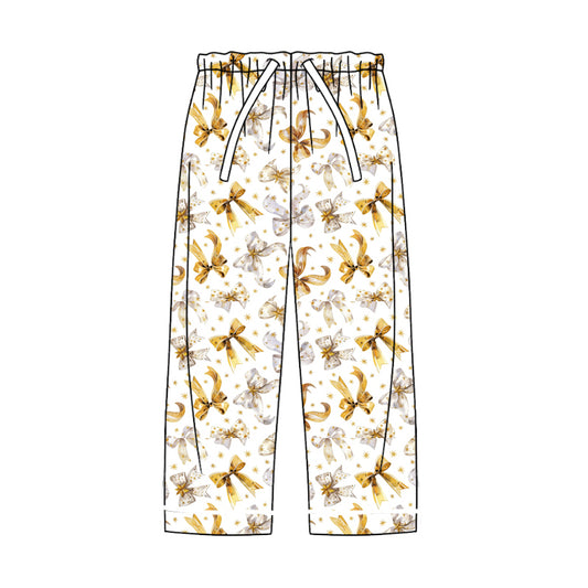 7.27 custom each style moq 5eta 4-6week adult clothes bow yellow adult man pants