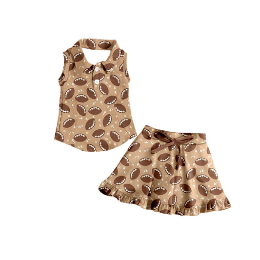 7.2 custom each style moq 5eta 4-6week Sibling Sister football Yoga Clothes baby girls clothes sets and adult pants sets
