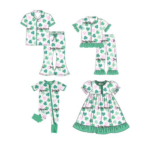 25.9.17 custom each style moq 8 eta 6-8week Sibling Sister baby short sleeve pants set and dress and romper and adult set match design