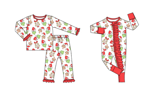 25.7.26 custom each style moq 5eta 4-6week Sibling Sister Christmas bow baby girl long sleeve pants sets and rompers match family design