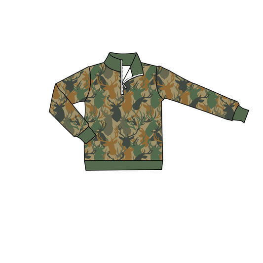 7.9 custom each style moq 5 eta 4-6week baby boys clothes camouflage green long sleeve top