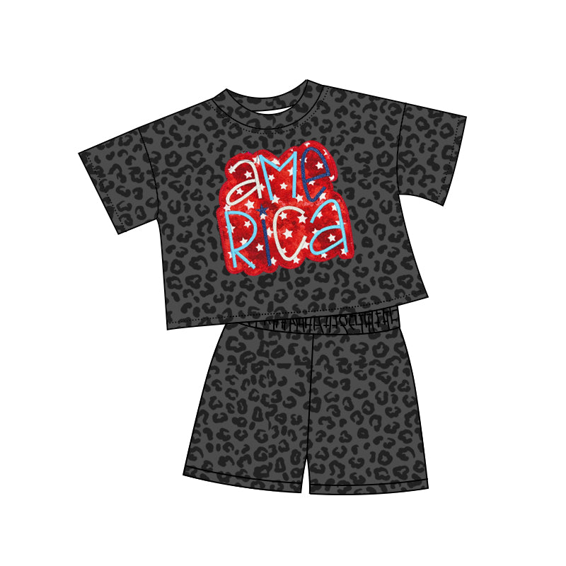 4.10 custom each style moq 5eta 4-6week Sibling Sister 4th of july baby girls short sleeve set 1 and set 3 match design