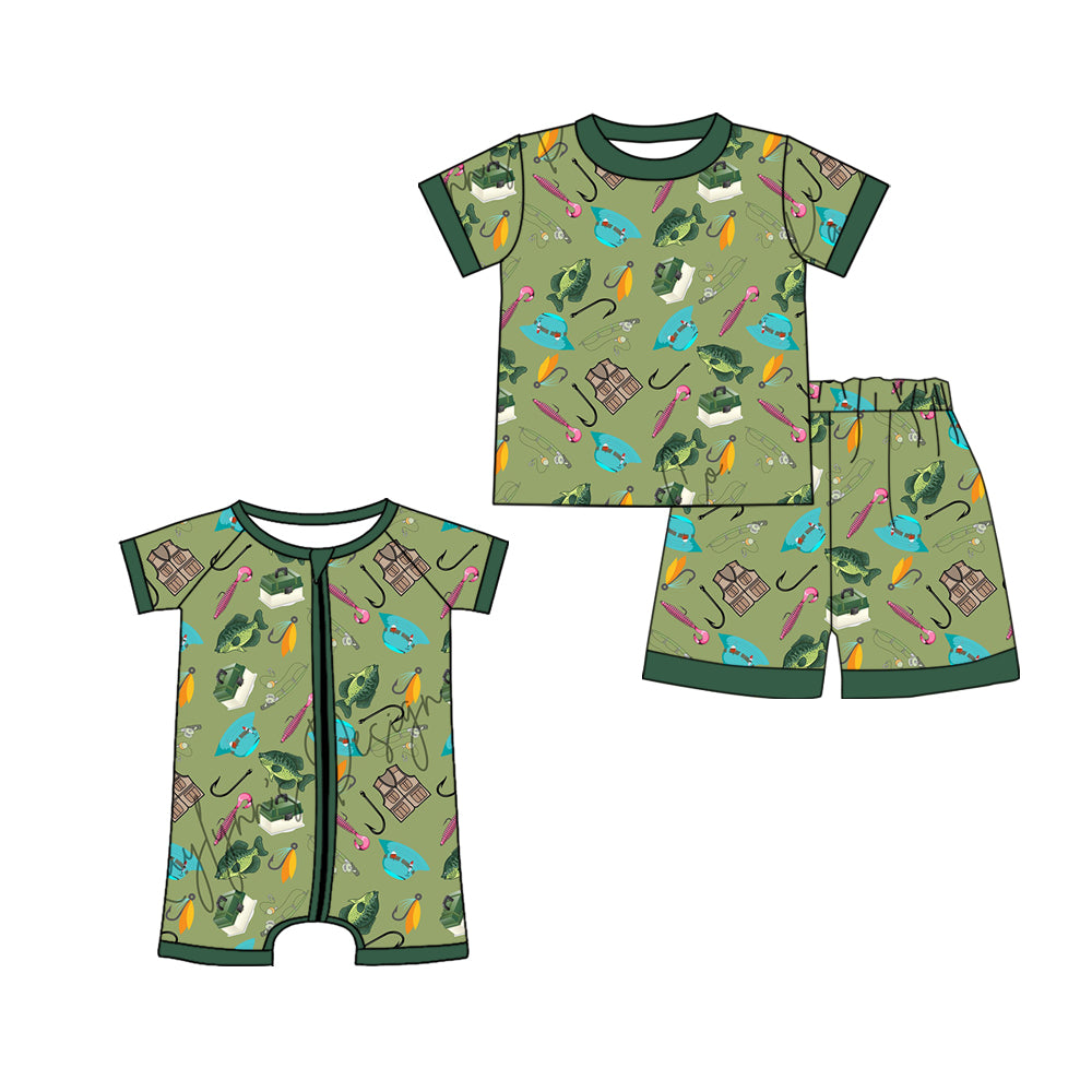 25.11.13 custom each style moq 5 eta 6-8 week Sibling Sister fishing baby boy short sleeve shorts sets and boy rompers match family design
