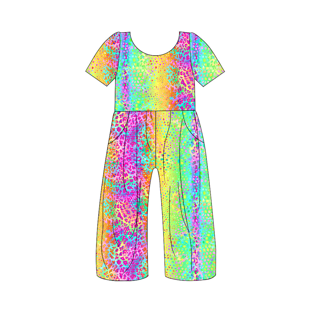 5.8custom each style moq 5eta 4-5week Sibling Sister Color spray paint prints girls outfits and adult long pants and baby romper match family design