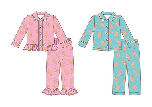 25.9.10 custom each style moq 5 eta 4-6week Sibling Sisters baby girl boy long sleeve pants sets 2