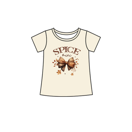7.22 custom each style moq 5 eta 4-6week baby girls clothes spice beige short sleeve top