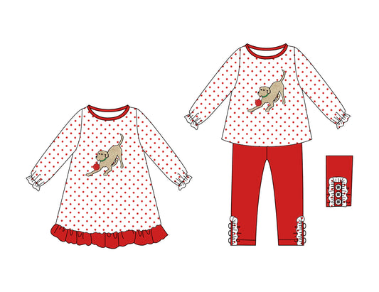 25.7.22 custom each style moq 5eta 4-6week Sibling Sisters baby girl long sleeve pants sets and dress match family design