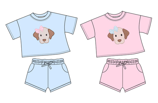 25.10.15 custom each style moq 5 eta 6-8week Sibling Sister bow baby short sleeve shorts sets 2 match design