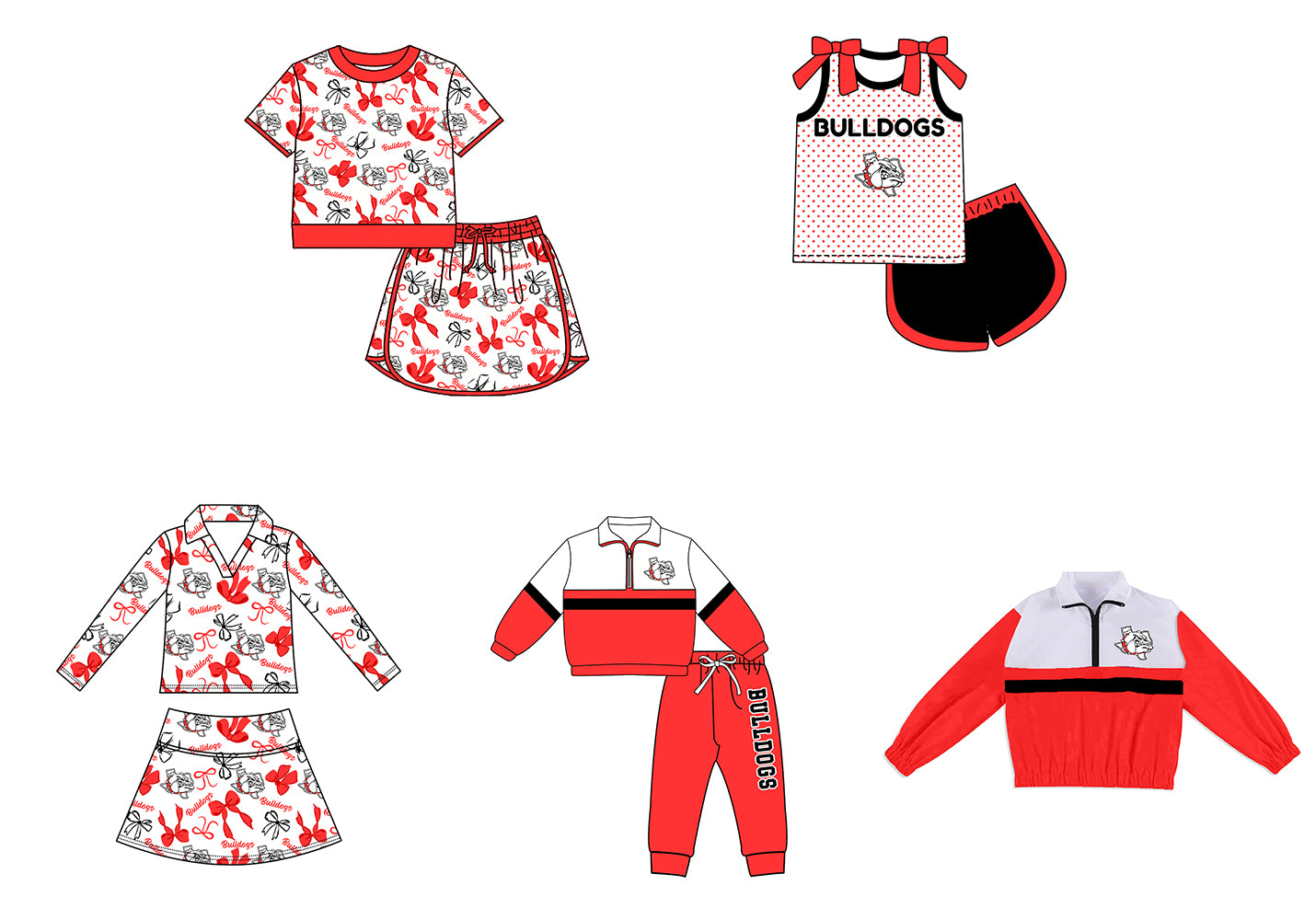 Custom moq 5 mix size milk silk summer teams Girls Polka Dot Top Shorts Set Top Skirt Short Set Zipper Pullover Pants Set