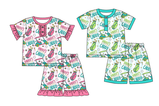 25.11.3 custom each style moq 5 eta 6-8week Sibling Sisters baby girl clothes short sleeve shorts sets 2 match family design