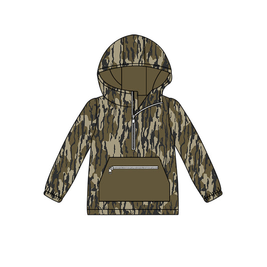 6.6 custom each style moq 5 eta 4-6week Sibling Sister baby boys and girls clothes camouflage hooded long sleeve top