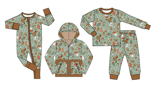 25.8.26 custom each style moq 5eta 4-6week Sibling Sisters horse baby boy long sleeve pants sets and romper and top match family design