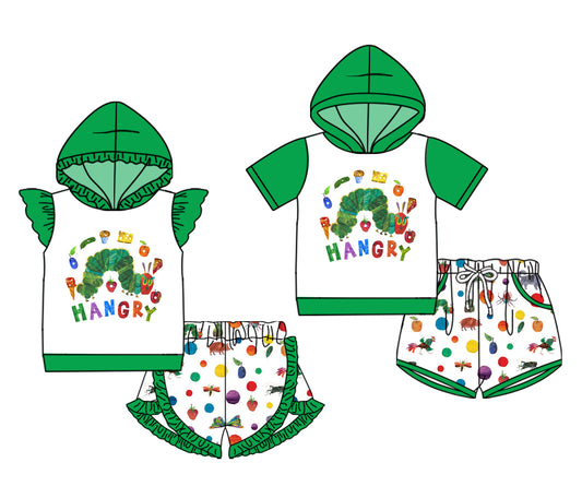 4.17 custom each style moq 5eta 4-6week Sibling Sister baby boy short sleeve set 1 and set 2 match design