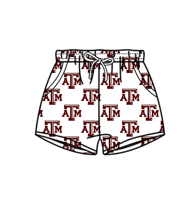 Custom moq 5 mix size milk silk summer teams Baby Girl Dark Red Two-Piece Swimsuit Set One Piece Swimsuits Boys Swim Trunks