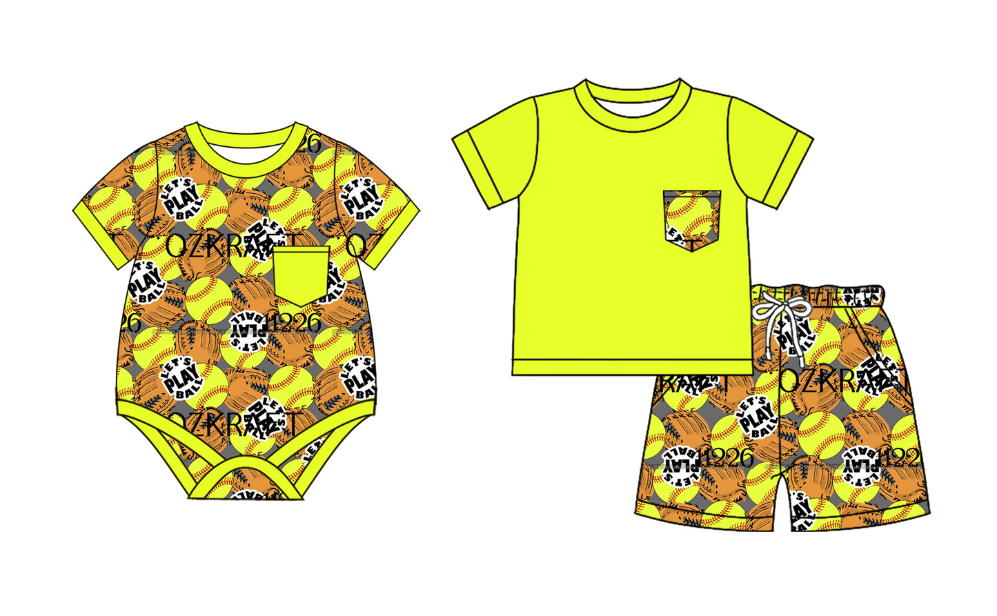 2.11 custom each style moq 5eta 4-6week Sibling Sister baseball baby girls short sleeve shorts sets and romper match design