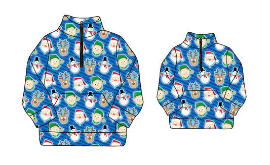 25.8.23 custom each style moq 5eta 4-6week Sibling Sister Christmas baby boy long sleeve top and adult top match design