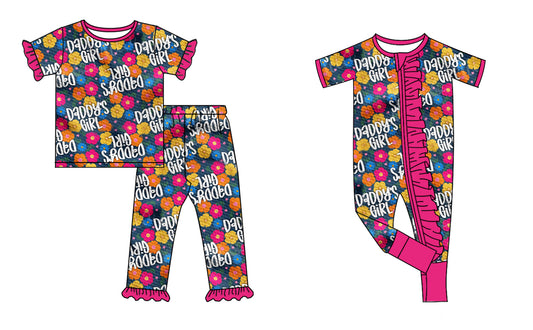 25.9.13 custom each style moq 5eta 6-8week Sibling Sisters DADDY baby girl clothes short sleeve pants sets and romper match family design