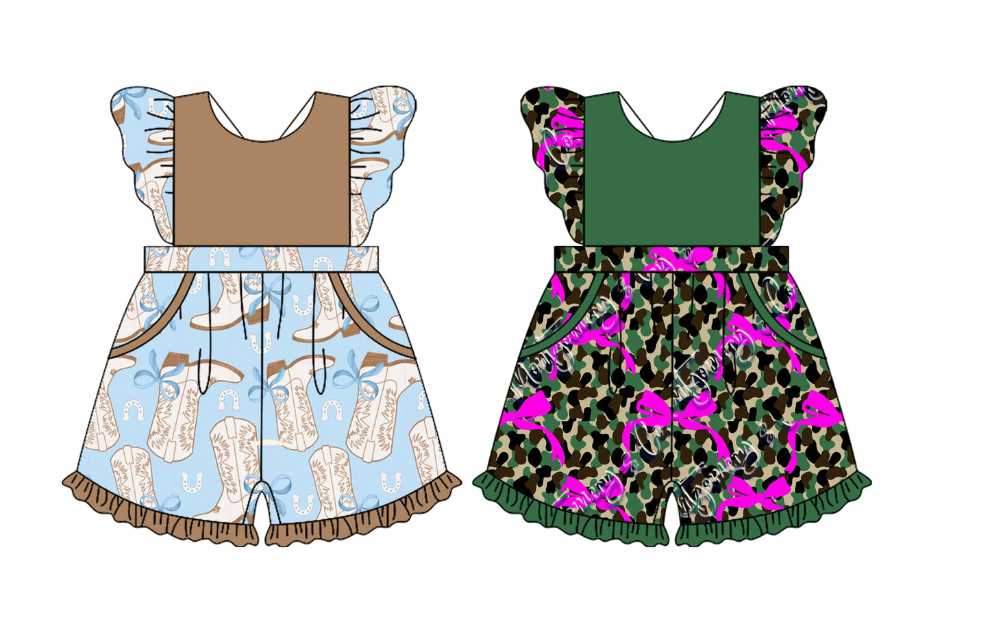 3.20 custom each style moq 5eta 4-6week Sibling Sister baby girls clothes Short sleeve jumpsuit 2 match family design