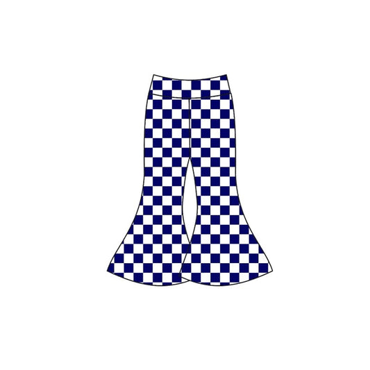 Custom moq 5 tat about 4-6 weeks baby girls clothes purple and white plaid long-sleeved pants