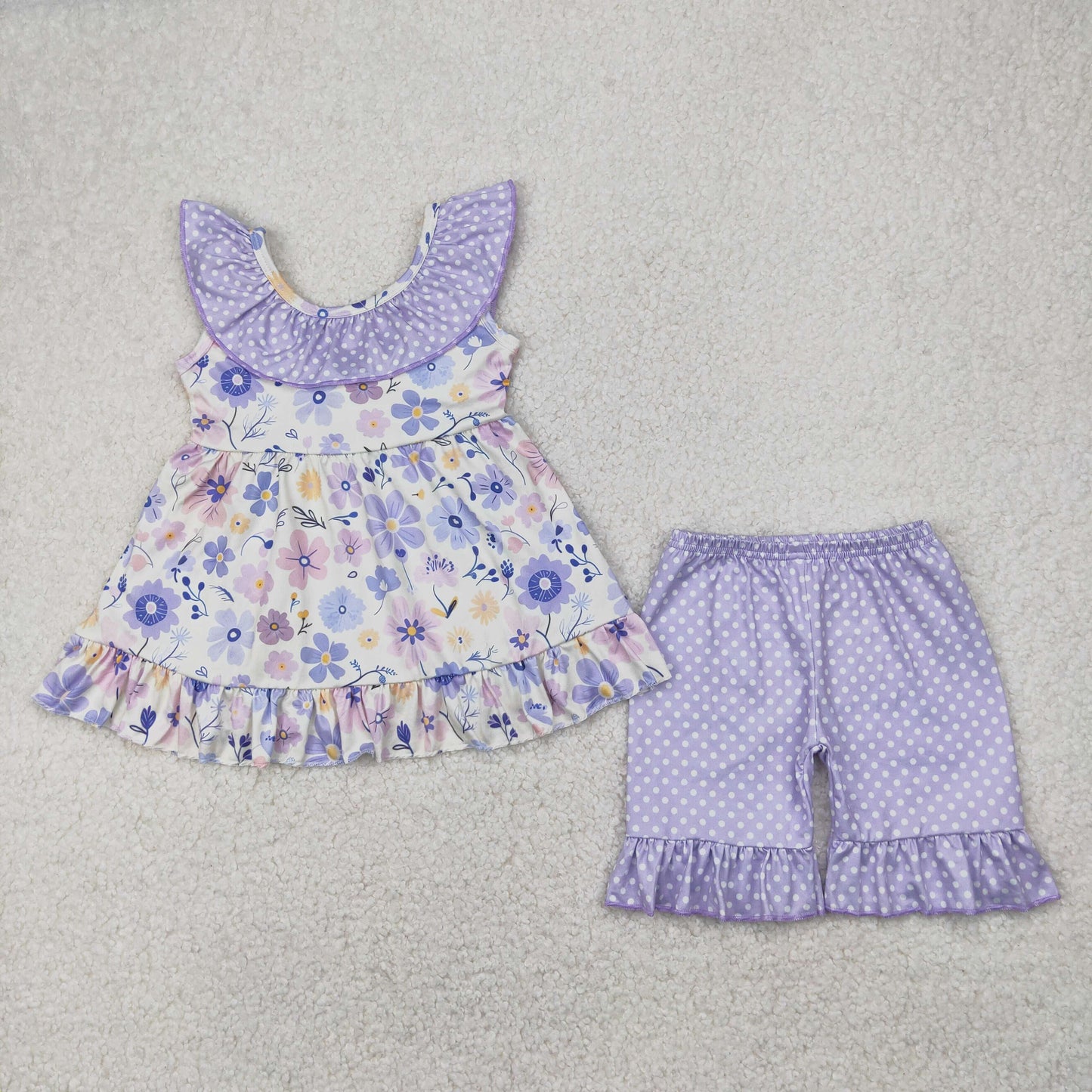 RTS NO MOQ baby girls clothes floral short sleeve Rompers Clothes Sets