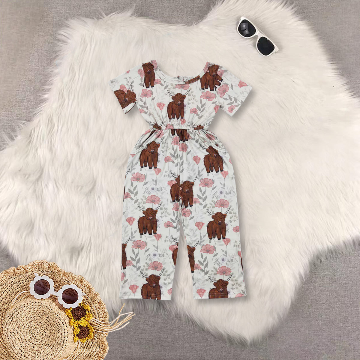 RTS NO MOQ Sibling baby girls clothes boots short-sleeved jumpsuits