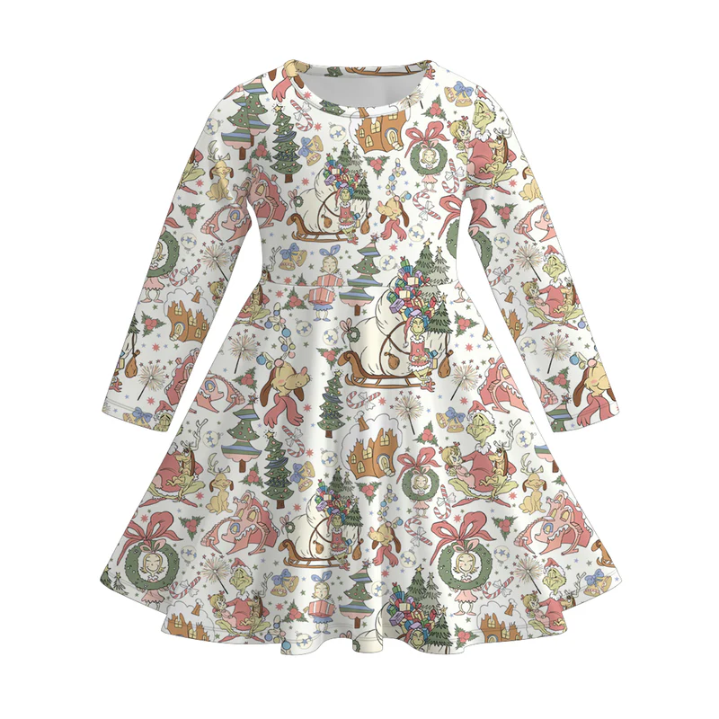 Custom moq 5 each style eta 6-7weeks baby girl clothes summer long sleeve pants sets 1 and sets 2 and dress 2-25.7.14