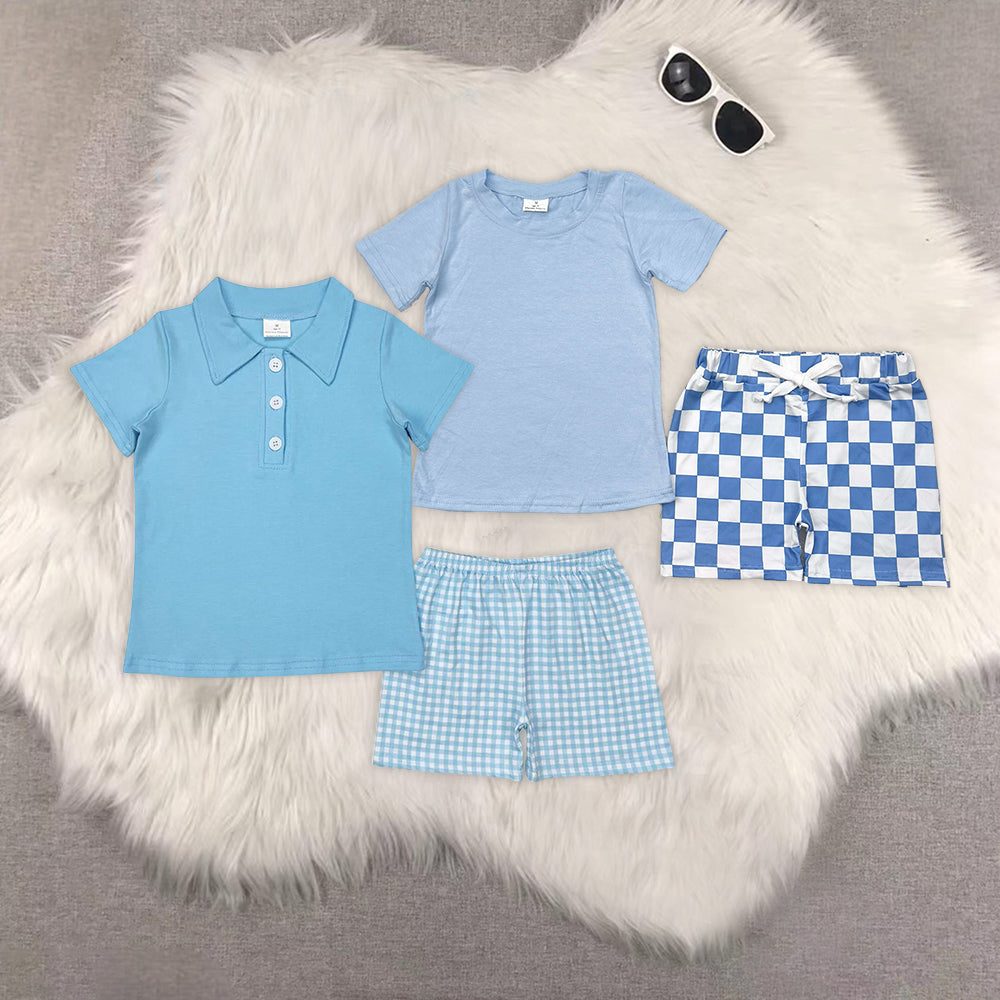 RTS NO MOQ baby boys Clothes short sleeve shorts Sets