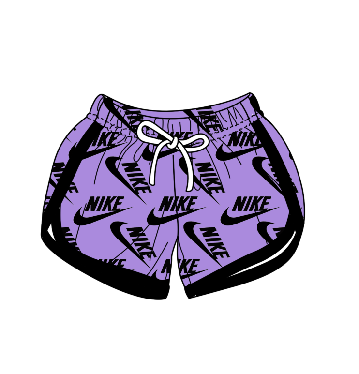 summer girls shorts purple  custom moq 5