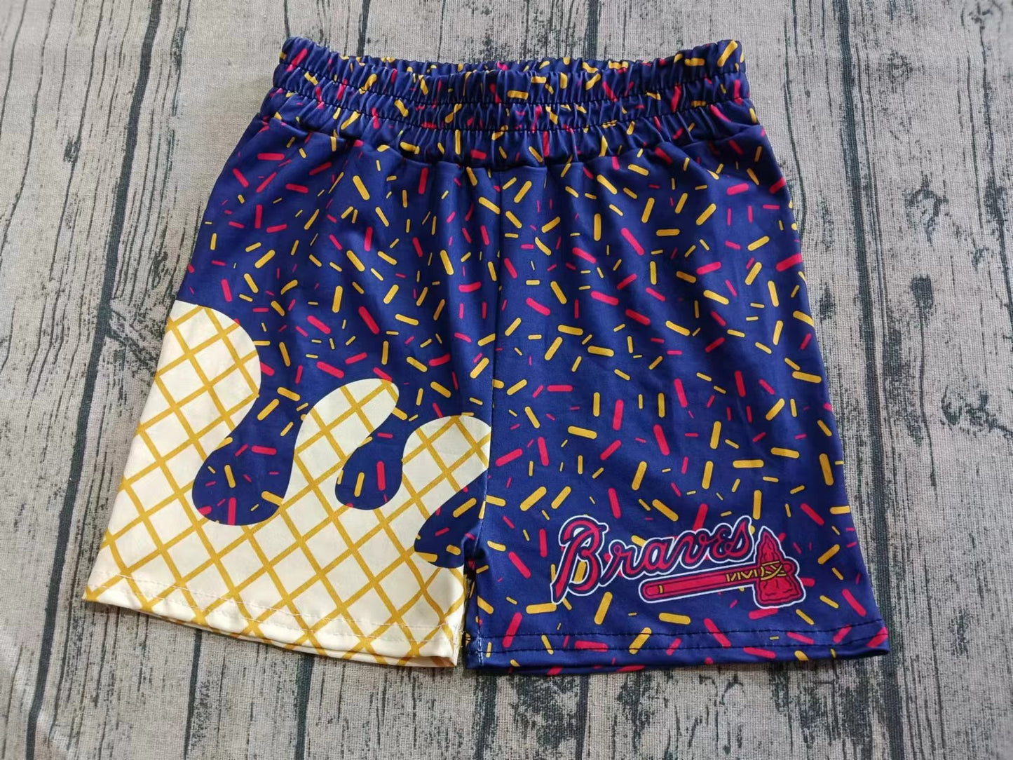 Custom moq 3 eta 6-7weeks kids clothes team blue Beach Summer Shorts-25.6.7