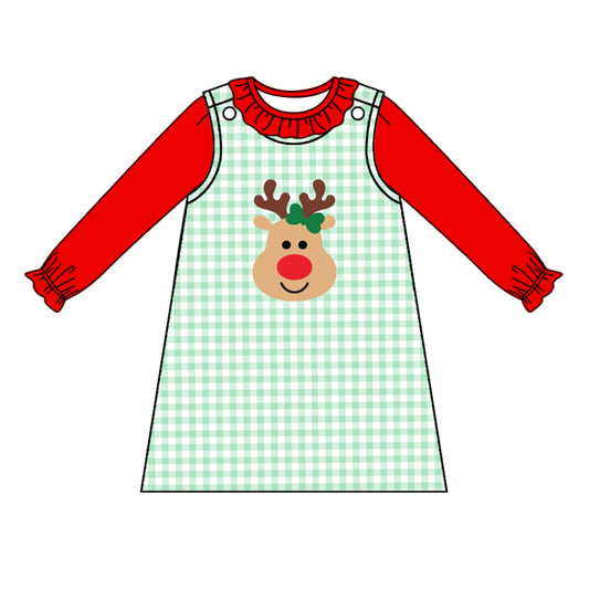 7.6 custom each style moq 5eta 4-6week Sibling Sister Christmas baby girls dress and boy rompers 1 and girls romper 2 match family design