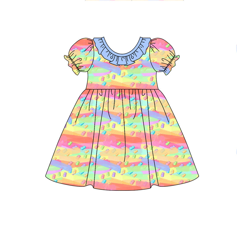 10.21 custom each style moq 5eta 4-6week Sibling Sister easter rabbit colorful baby girl sets and dress match family design