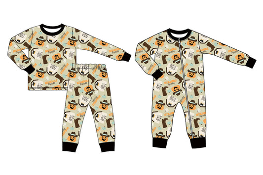 25.6.20 custom each style moq 5eta 4-6week Sibling Sisters halloween baby boy long sleeve pants sets and rompers match family design