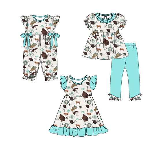 25.11.17 custom each style moq 5 eta 6-8week Sibling Sisters baby girl short sleeve pants sets and dress and rompers match family design