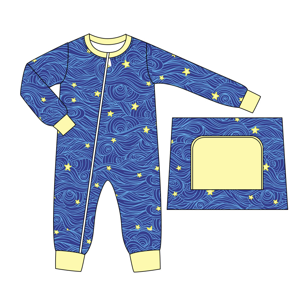 6.27 custom each style moq 5eta 4-6 week Sibling Sister stars blue baby boys outfits and romper match family design