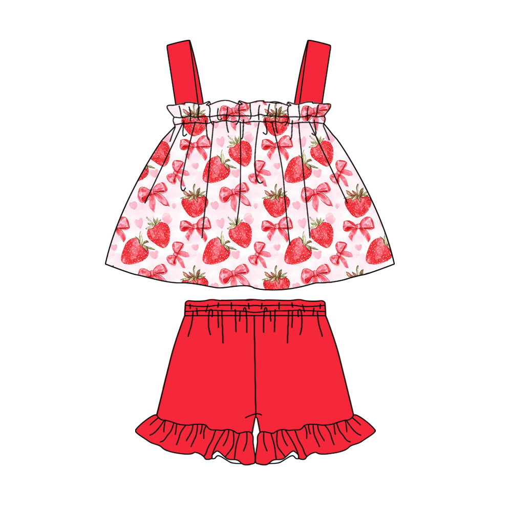 2.18 custom each style moq 5eta 4-6week Sibling Sister baby girls short sleeve shorts sets and set 5 match design